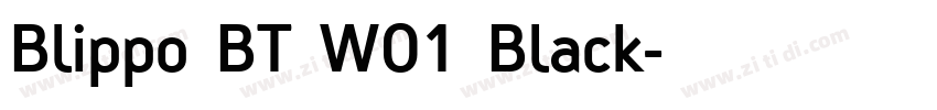 Blippo BT W01 Black字体转换